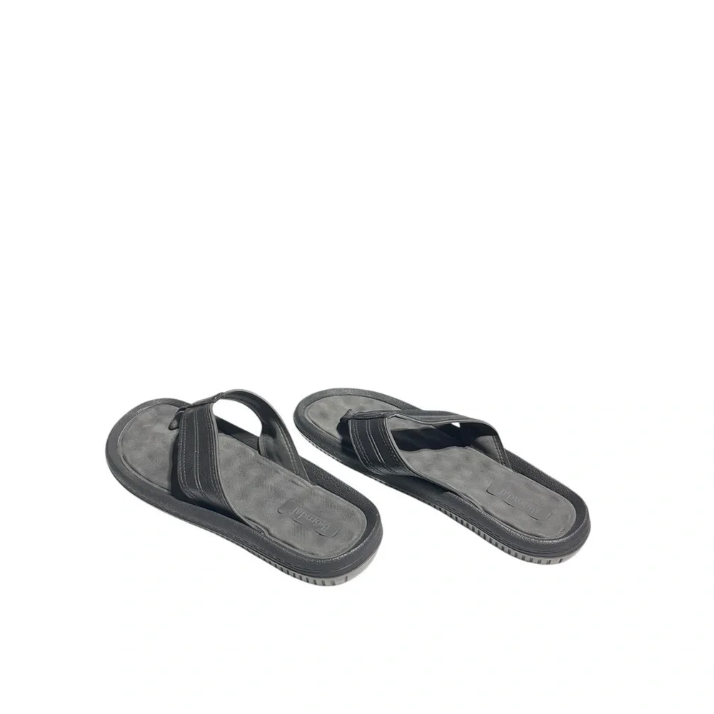 Bjorndal Dunas Men Flip Flop Manmade Black Thong Sandals Shoes Mens Size 13
